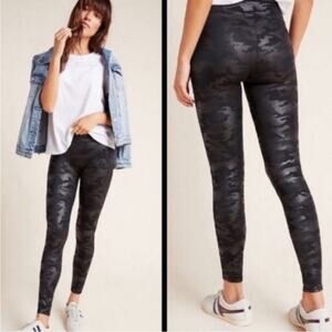 Spanx faux leather Camo leggings medium
